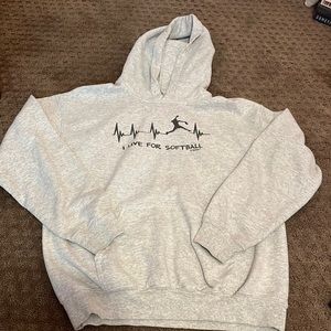 I live for softball sweatshirt